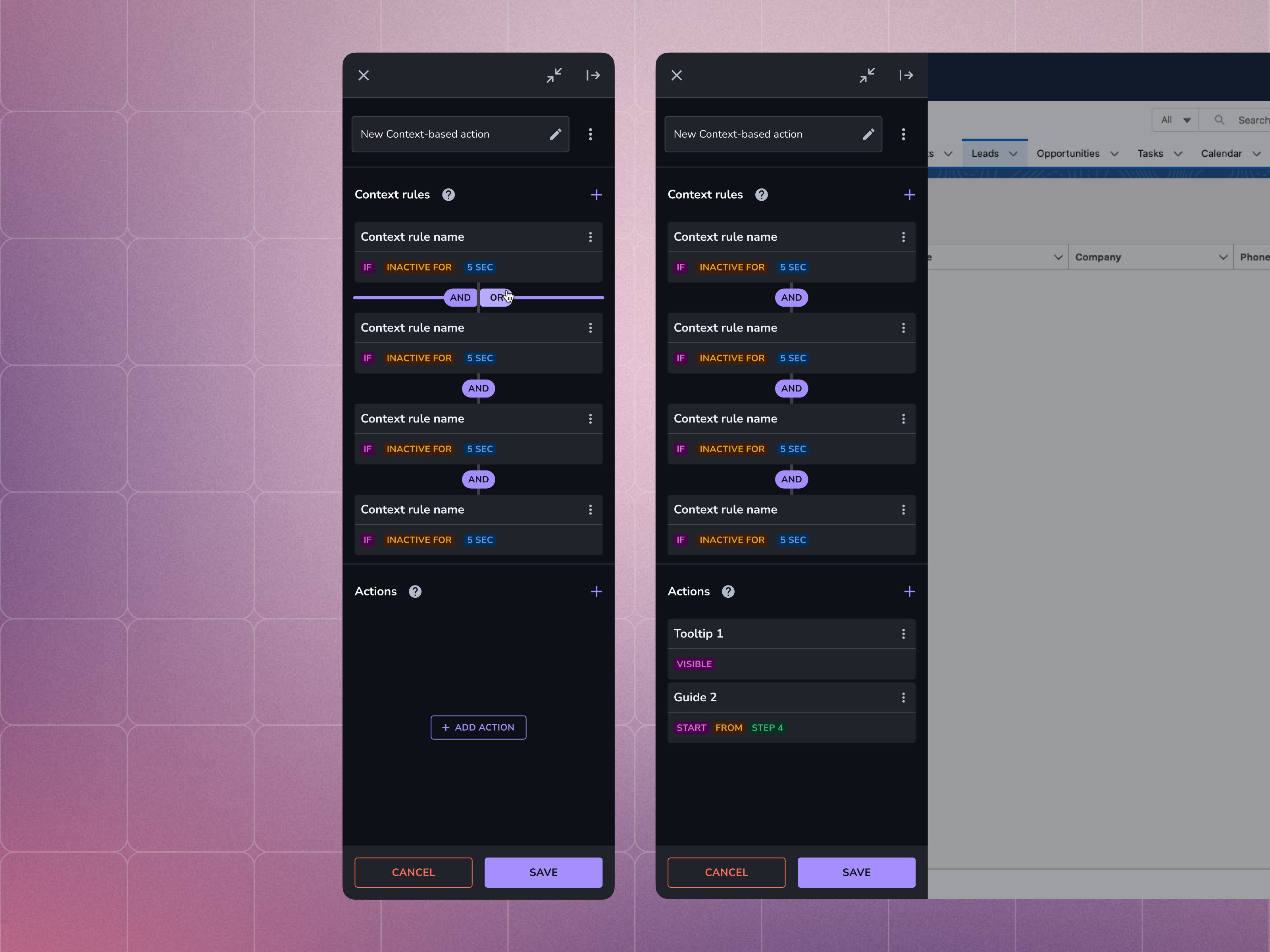 V1 rejected — single-column layout
