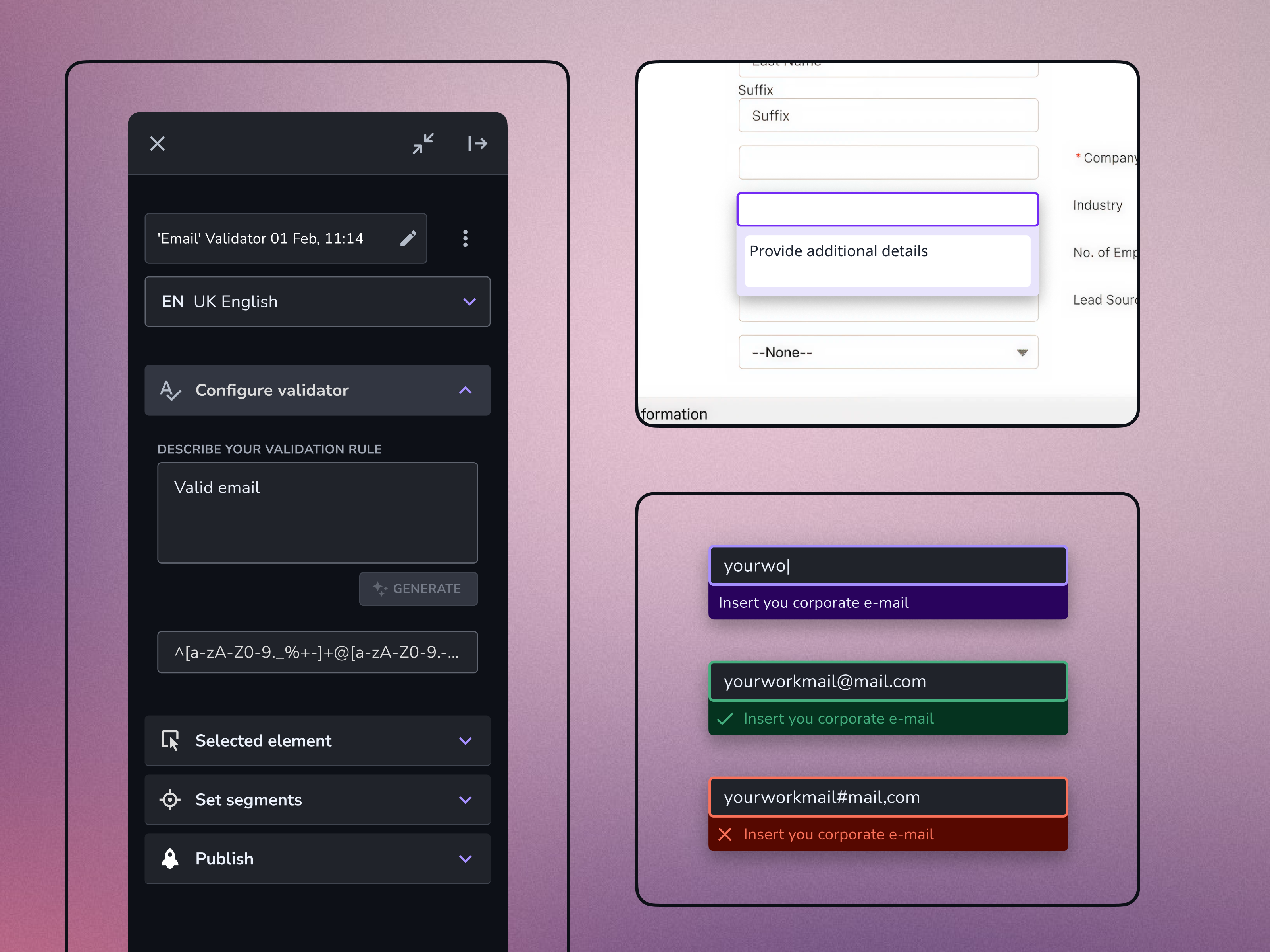 Input field validators